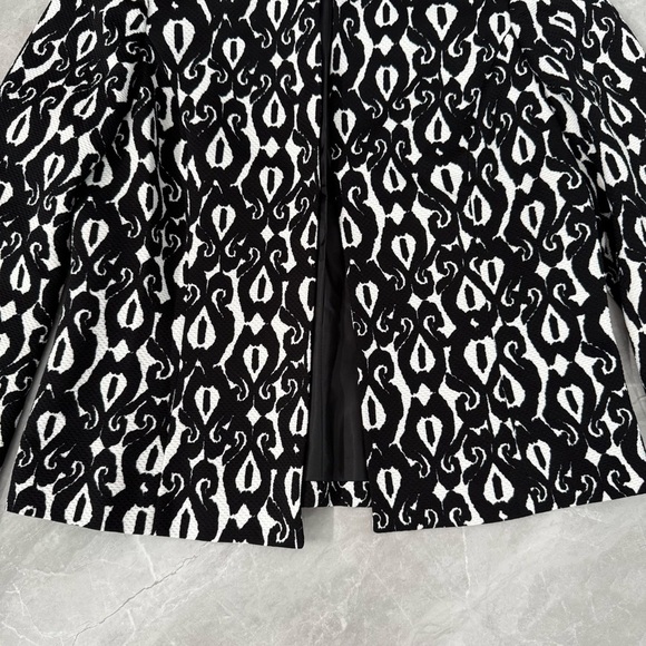 Women’s Kasper Open Front Patterned Long Sleeve Blazer Jacket Size 10P - Picture 4 of 16